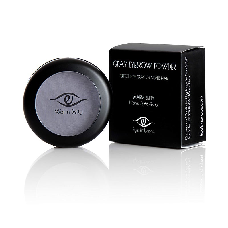 Eye Embrace Gray Eyebrow Powder, Hair Powder, Root Cover-Up â€“ Waterproof, Cruelty-Free (Warm Betty light gray) - Image 4